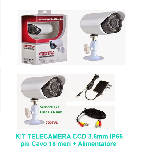 Telecamera ccd 700 tvl - telecamera, mm